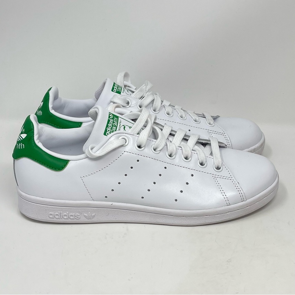 Adidas Stan Smith Shoes Mens 6 White Green Leather Sneakers M20324 - Picture 3 of 14